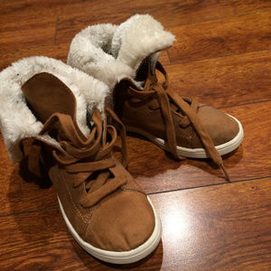 Airwalk Junior Girls Faux Suede Tan Boots Shoes